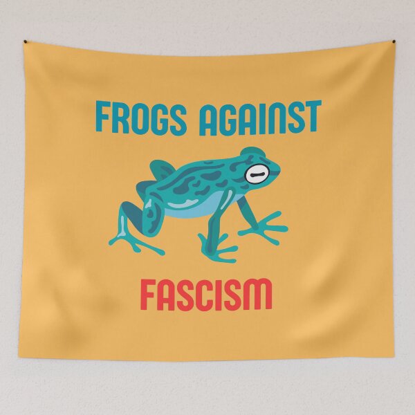 Item preview, Frogs Against Fascism designed and sold by Mushroom Patch Designs.