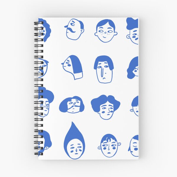 Item preview, Funny Line Blue Faces designed and sold by riadesignstore.