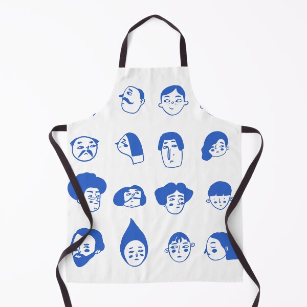 Item preview, Funny Line Blue Faces designed and sold by riadesignstore.