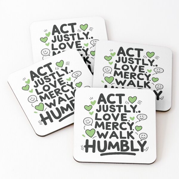 Item preview, A unique t-shirt design quotes with graphic elements and the phrase 'Act Justly. Love Mercy. Walk Humbly,' an inspirational message for others, perfect as a gift for various occasions designed and sold by postprocess.