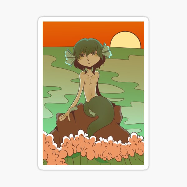 Cartoon merman Sticker