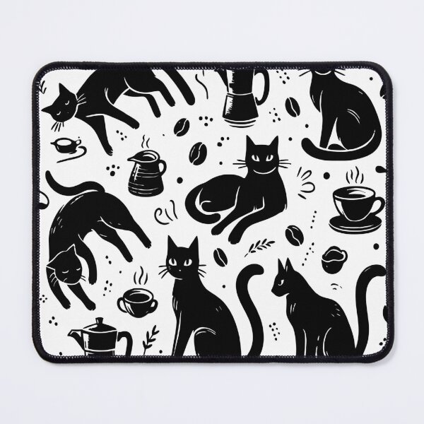 Item preview, Coffee & Cats designed and sold by JrSkDesign ✅ .