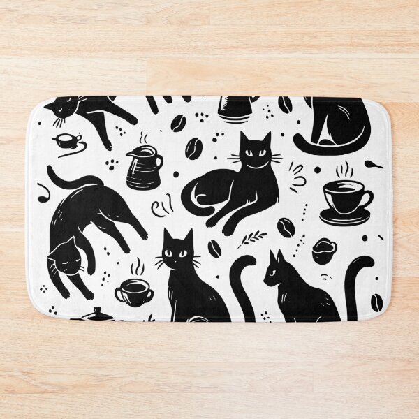 Item preview, Coffee & Cats designed and sold by JrSkDesign ✅ .