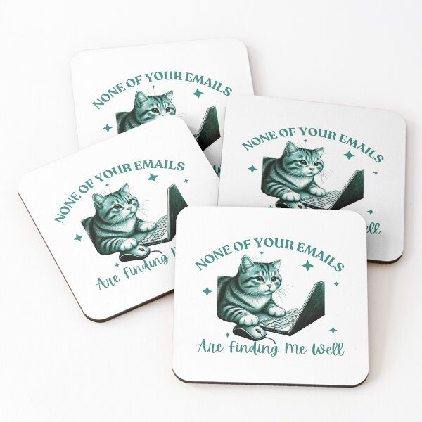 Item preview, None Of Your Emails Are Finding Me Well, Trendy Retro Funny Sarcastic Office Humor Grumpy Cat Design  designed and sold by MotivaChic.