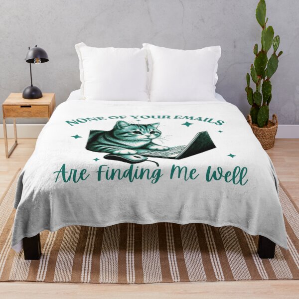 Item preview, None Of Your Emails Are Finding Me Well, Trendy Retro Funny Sarcastic Office Humor Grumpy Cat Design designed and sold by MotivaChic.