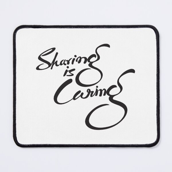 Item preview, Sharing is Caring Cursive Handwriting Black Lettering Composition designed and sold by Wiggly Lines.