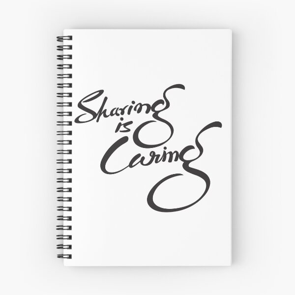 Item preview, Sharing is Caring Cursive Handwriting Black Lettering Composition designed and sold by Wiggly Lines.