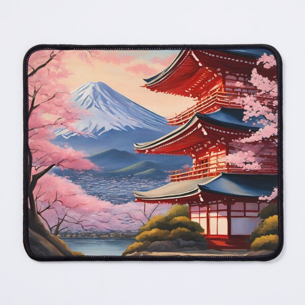 Item preview, sakura Japanese style temple fuji designed and sold by FunkyBeaver.