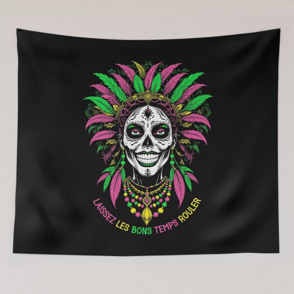 Item preview, Mardi Gras Voodoo Priestess Laissez Les Bons Temps Rouler designed and sold by GrandeDuc.