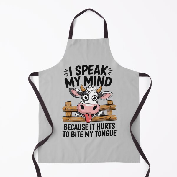 Item preview, Funny Cow Cartoon – I Speak My Mind Farm Humor Illustration designed and sold by love3617.