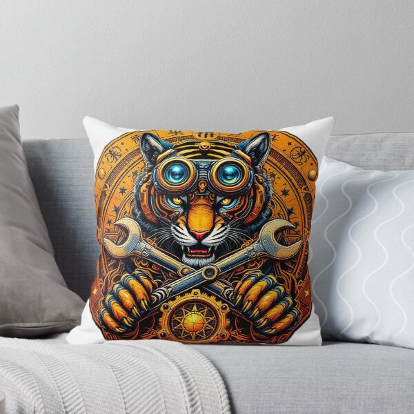 Item preview, Steampunk Tiger Sign designed and sold by Anne-Abadie.