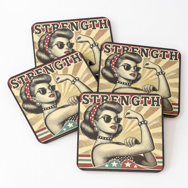 Item preview, Strength strong cool woman rockabilly gift designed and sold by Pineapple-Tree.