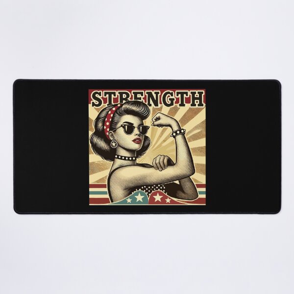 Item preview, Strength strong cool woman rockabilly gift designed and sold by Pineapple-Tree.