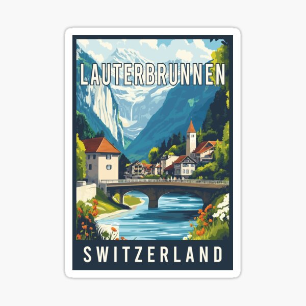 Item preview, Experience Majestic Alps of Lauterbrunnen in Switzerland - Travel Art designed and sold by turtlestart.