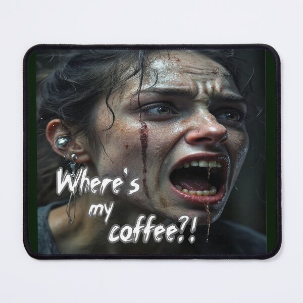 Aperçu de l'œuvre Où est mon café ?! créée et vendue par Surreallytee.
