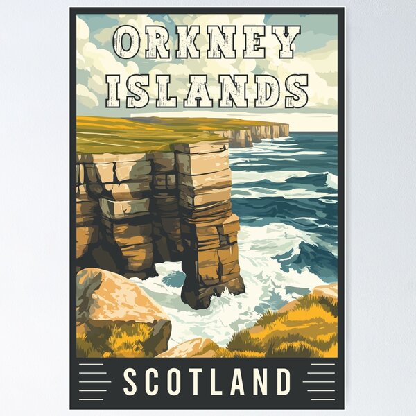 Item preview, Experience Stunning Seascape Orkney Islands in Scotland - Travel Art designed and sold by turtlestart.