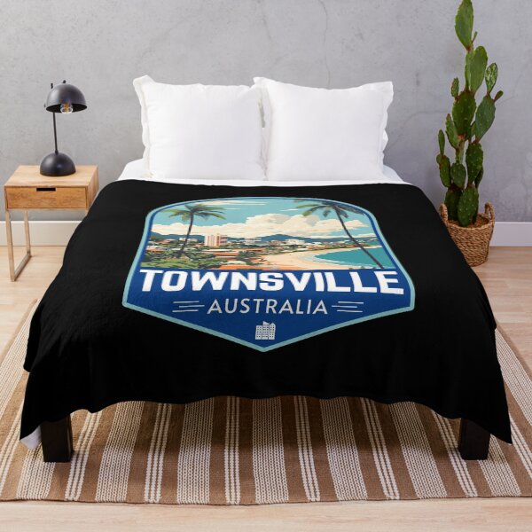 Item preview, Townsville in Queensland Australia Retro Travel Art Badge designed and sold by MaateoDesign.