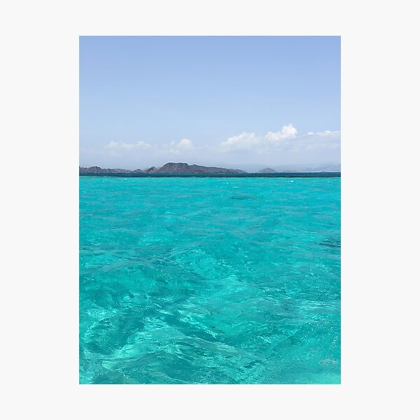 Komodo Island Photography with Clear Blue Waters Photographic Print