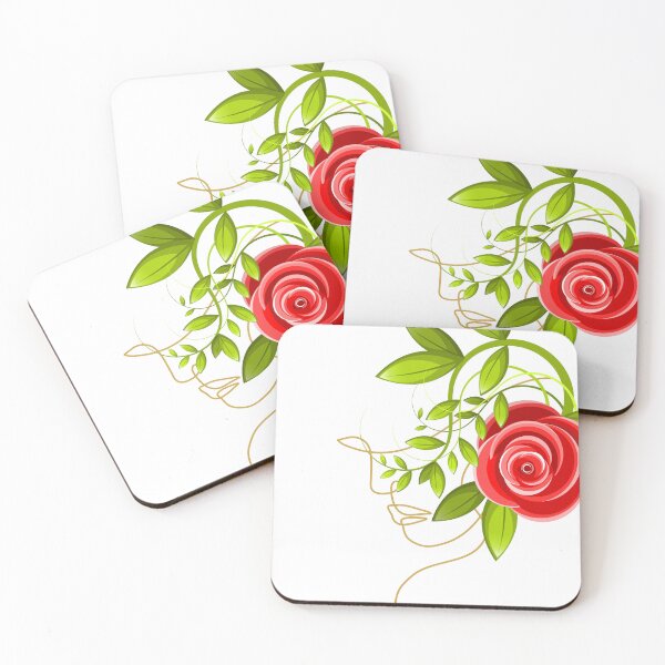 Item preview, Red rose feminine art decorative illustration  designed and sold by Paramita Sen.