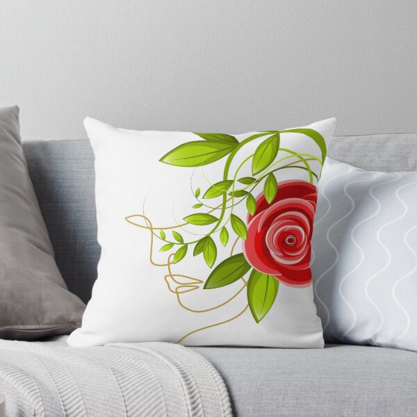 Item preview, Red rose feminine art decorative illustration  designed and sold by Paramita Sen.