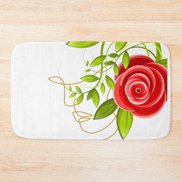 Item preview, Red rose feminine art decorative illustration  designed and sold by Paramita Sen.