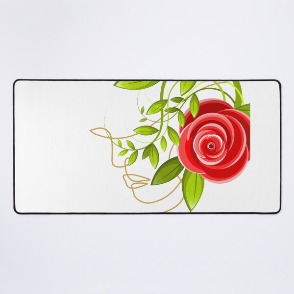 Item preview, Red rose feminine art decorative illustration designed and sold by Paramita Sen.