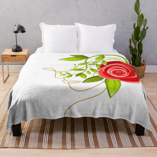 Item preview, Red rose feminine art decorative illustration  designed and sold by Paramita Sen.