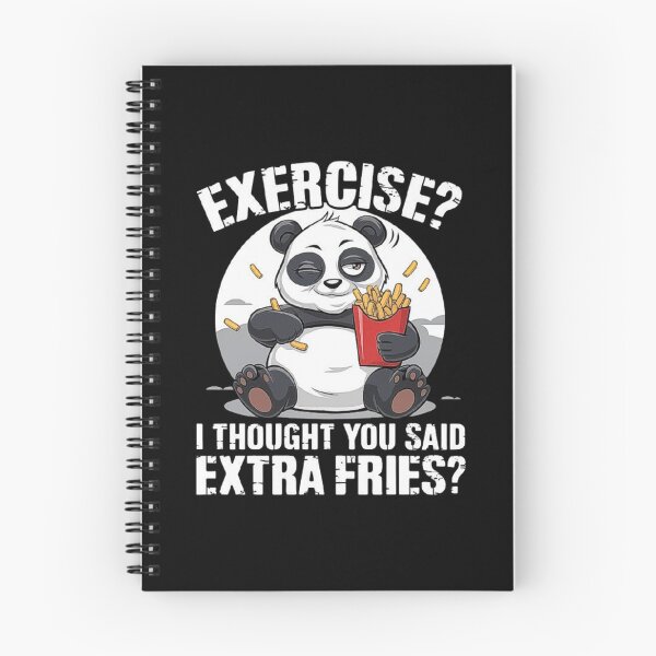 Item preview, Lazy Panda Eating Fries – Funny Extra Fries Not Exercise Meme designed and sold by love3617.