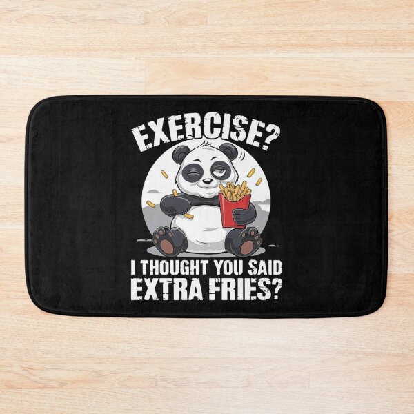 Item preview, Lazy Panda Eating Fries – Funny Extra Fries Not Exercise Meme designed and sold by love3617.