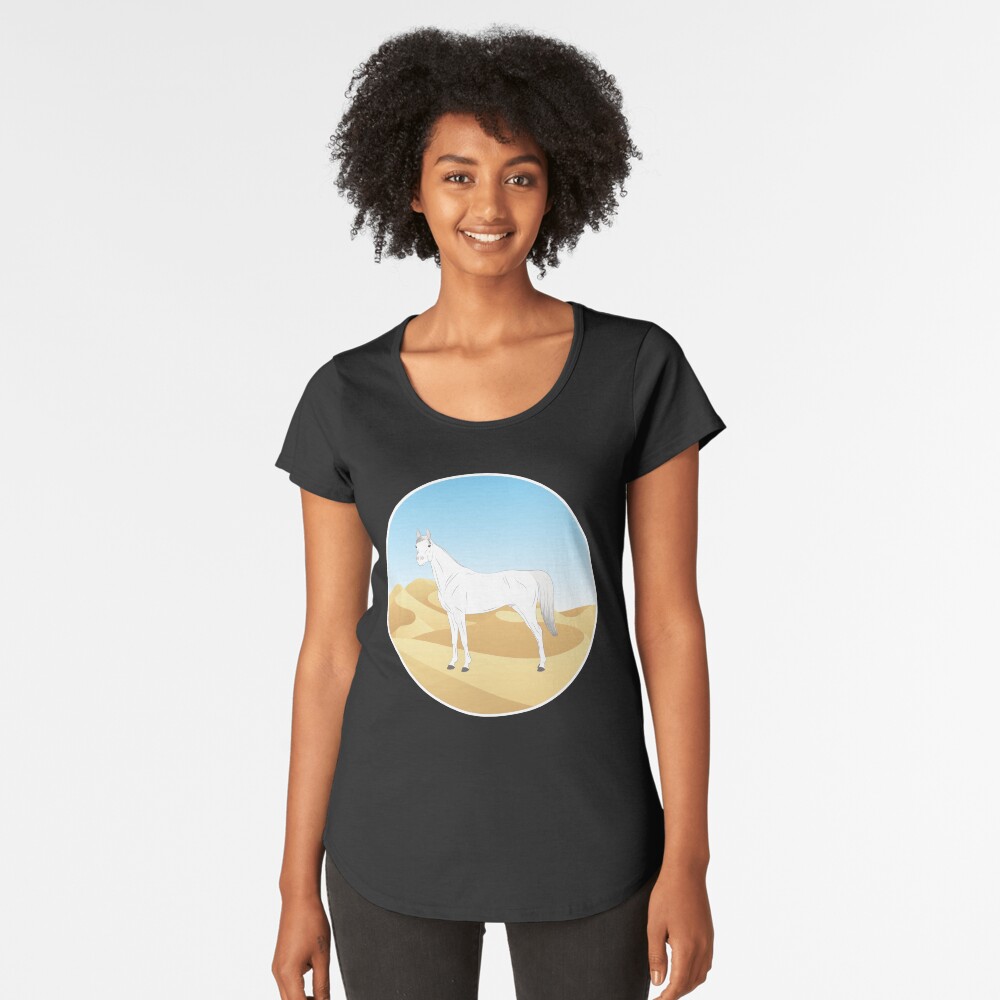 Aperçu de l'œuvre T-shirt premium échancré créée et vendue par WebEquitation.
