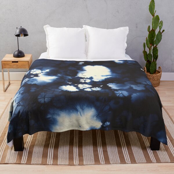 Item preview, Blue Indigo Japanese Floral Pattern designed and sold by trajeado14.