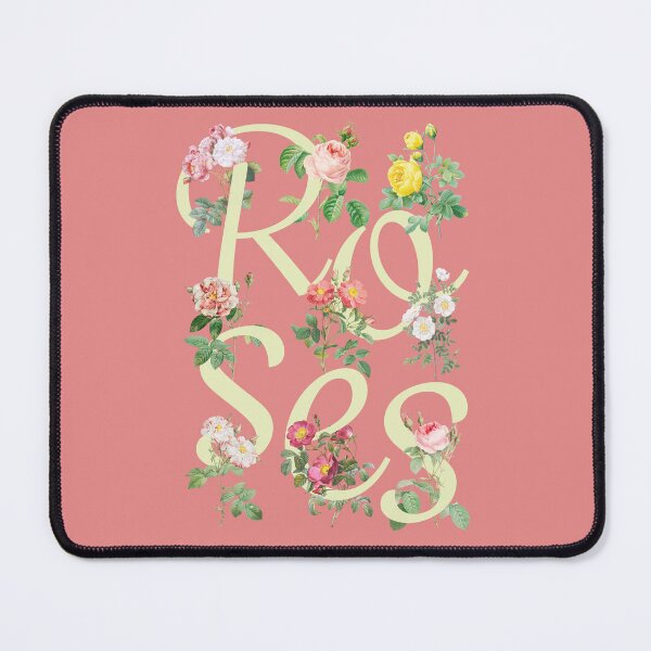 Item preview, Vintage roses typographical gift for botanical art lovers designed and sold by trefail.