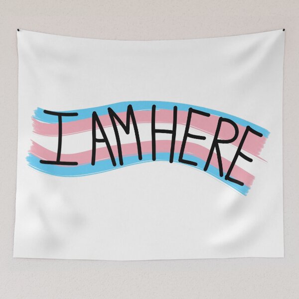 Item preview, I am here - trans pride designed and sold by Nyles-22.