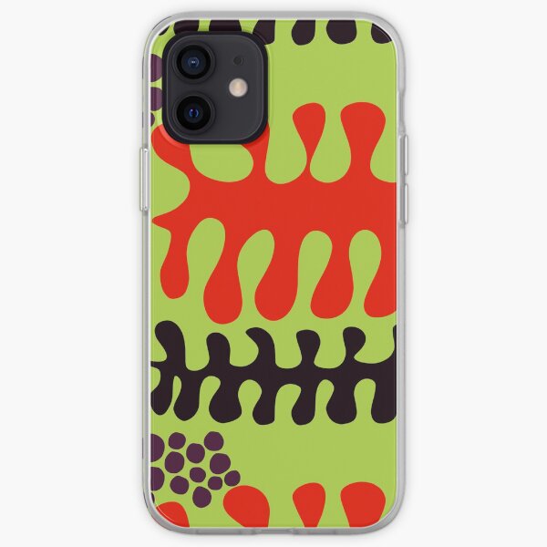 “Jungle bits” scandi style, scandi print, patterns, Finnish, abstract print, iPhone Soft Case