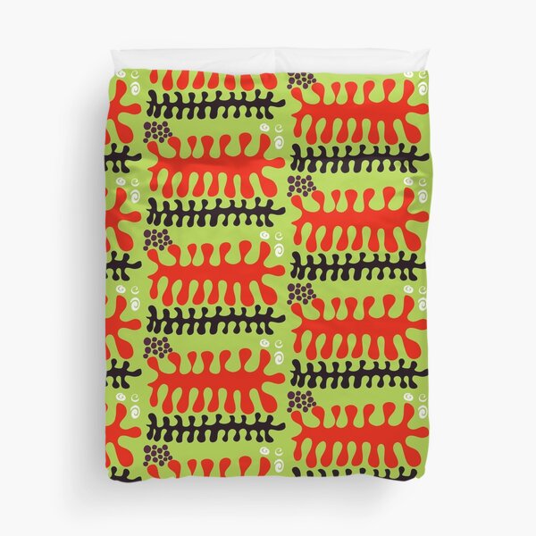 “Jungle bits” scandi style, scandi print, patterns, Finnish, abstract print, Duvet Cover