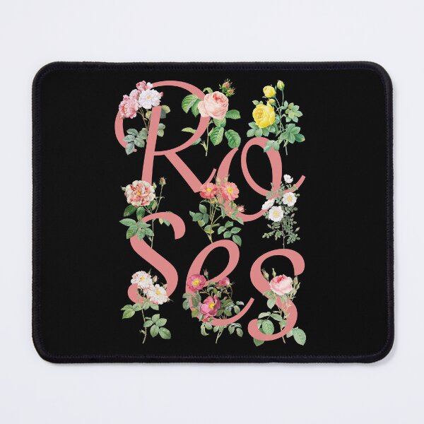 Item preview, Vintage roses typographical gift for botanical art lovers designed and sold by trefail.