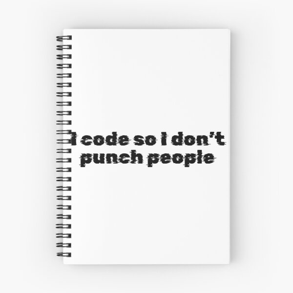 Item preview, I code so I don’t punch people designed and sold by Ninjacatoff.