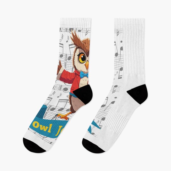 Item preview, OWL Jolson Conductor - Cartoon Musical Owl designed and sold by DesginsDone.