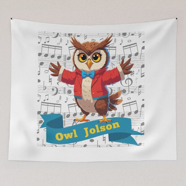 Item preview, OWL Jolson Conductor - Cartoon Musical Owl designed and sold by DesginsDone.