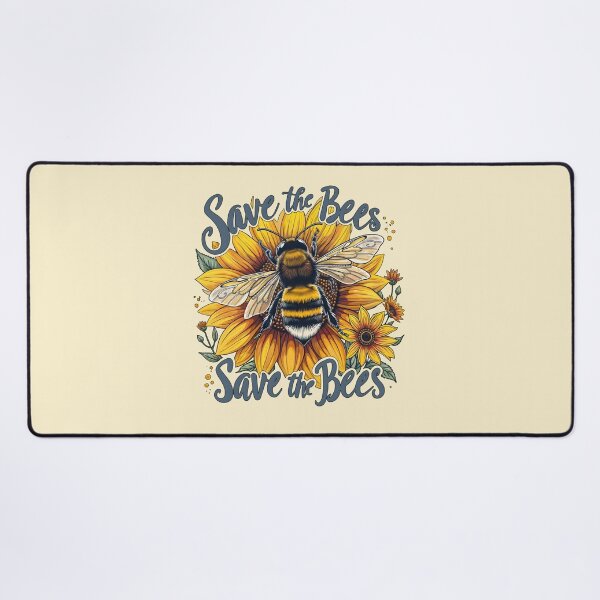 Item preview, Bee sunflowers and quote save the bee, motivational, ways to help the earth,save planet designed and sold by Collagedream.