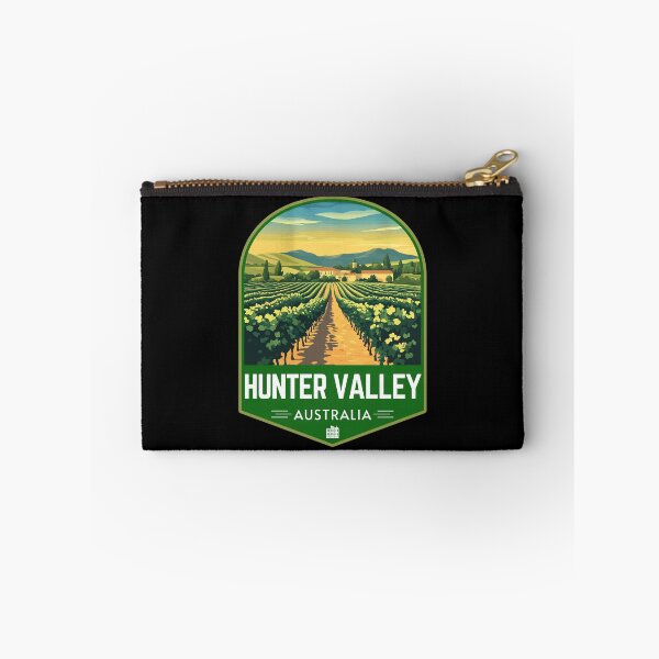 Item preview, Vineyard in Hunter Valley Australia Retro Travel Art Badge designed and sold by MaateoDesign.