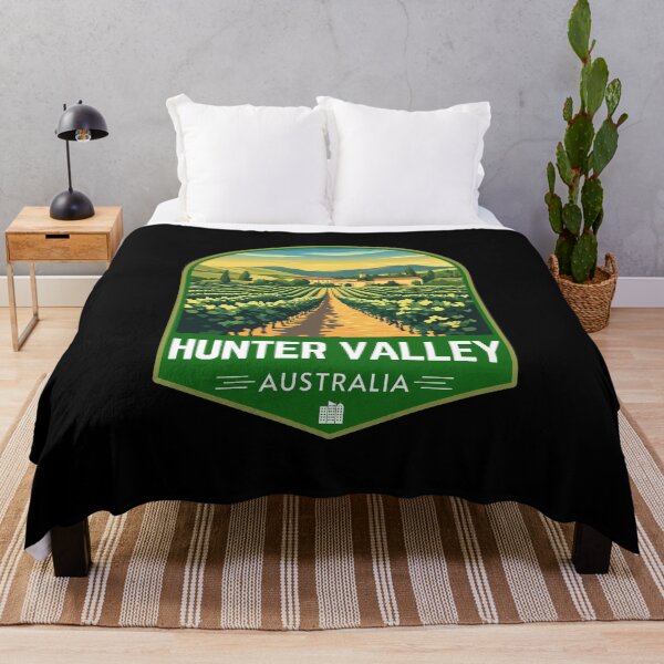Item preview, Vineyard in Hunter Valley Australia Retro Travel Art Badge designed and sold by MaateoDesign.