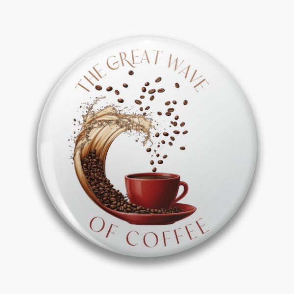 Item preview, The Great Coffee Wave - Artistic design by a coffee lover designed and sold by uriviolka99.