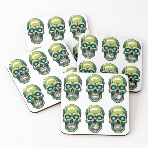 Item preview, Green Zombie Skull designed and sold by SangeDesigns.