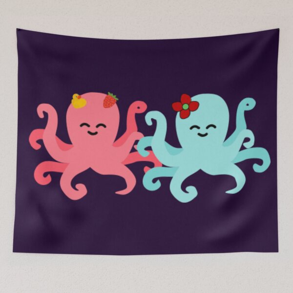 Item preview, Paisley and Eve Octopi together no background designed and sold by GooglyEyes-.