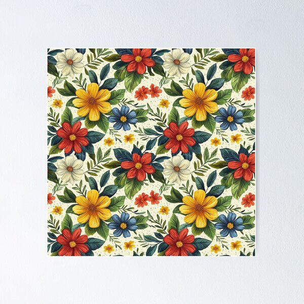 Item preview, Vibrant Floral designed and sold by littlePdesign.