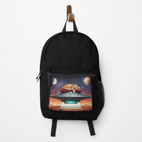 Item preview, Cute cat sleeping on top of a UFO designed and sold by Dogandesighn.