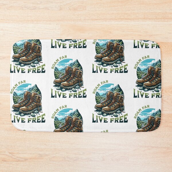 Item preview, Roam far, live free, cool hiking designed and sold by Merchattack.