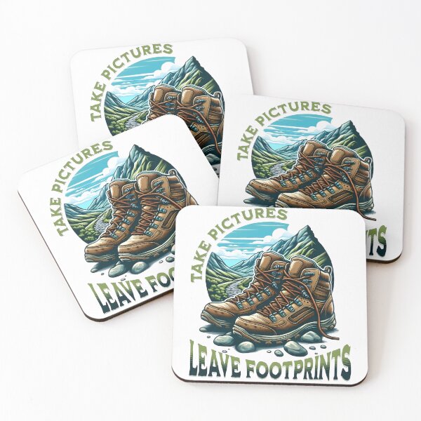 Item preview, Take pictures, leave footprints, cool hiking designed and sold by Merchattack.