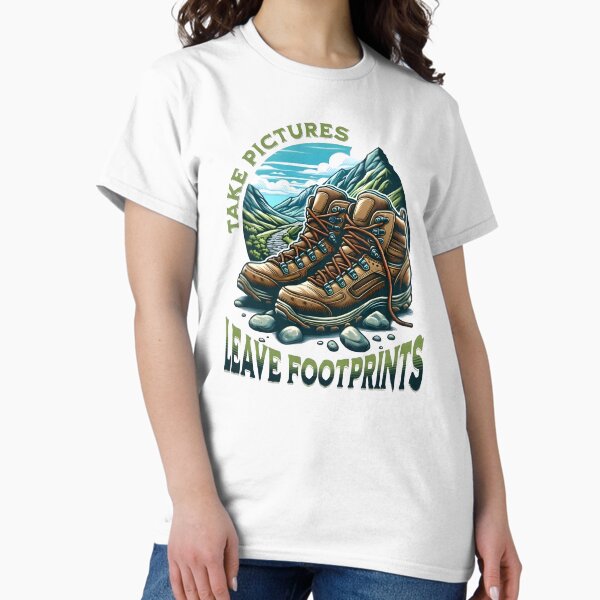 Item preview, Take pictures, leave footprints, cool hiking designed and sold by Merchattack.